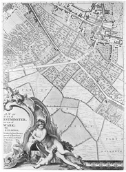 Mappa di Camberwell, Londra, 1746